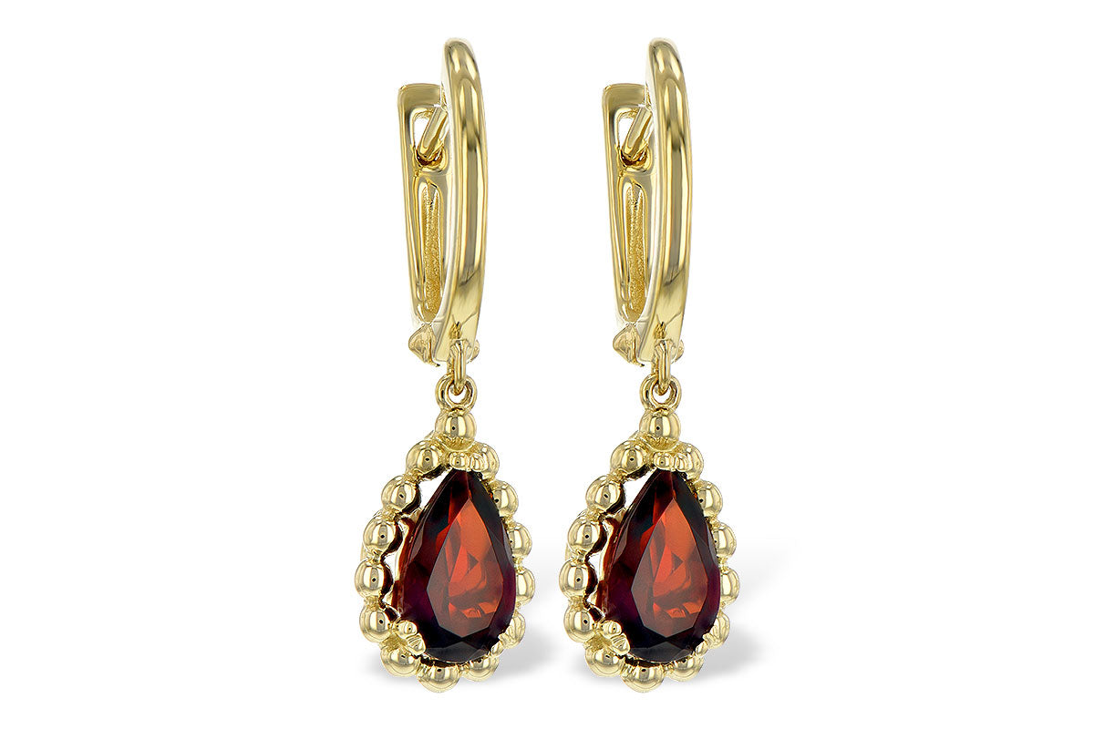 Allison Kaufman Garnet Earrings in 14K Yellow Gold, 1.82 ctw