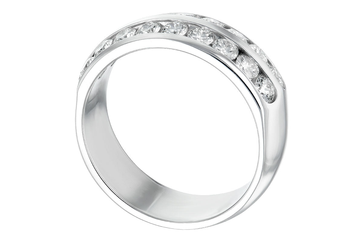 Allison Kaufman Diamond Wedding Band in 14K White Gold, 1.00 ctw (WR135-1), alternate view