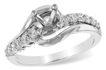 Allison Kaufman Diamond Engagement Ring Semi-Mount in 14K White Gold, 0.35 ctw