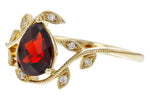 Allison Kaufman Garnet & Diamond Ring in 14K Yellow Gold, 1.40 ctw, alternate view