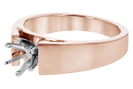 Allison Kaufman Engagement Ring Semi-Mount in 14K Rose Gold (L7804), alternate view