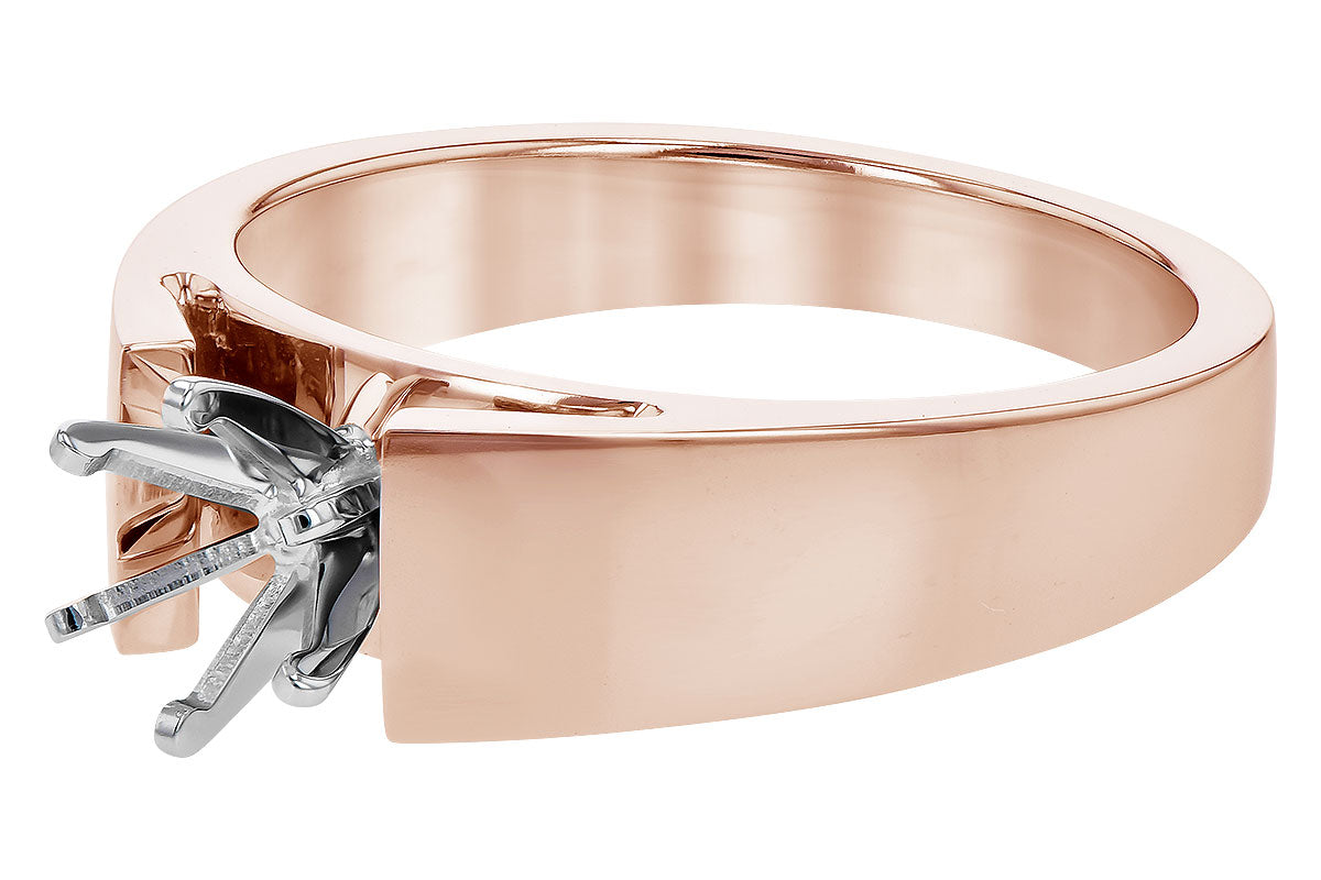 Allison Kaufman Engagement Ring Semi-Mount in 14K Rose Gold (L7804), alternate view