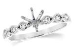 Allison Kaufman Diamond Engagement Ring Semi-Mount in 14K White Gold, 0.15 ctw (L7799)