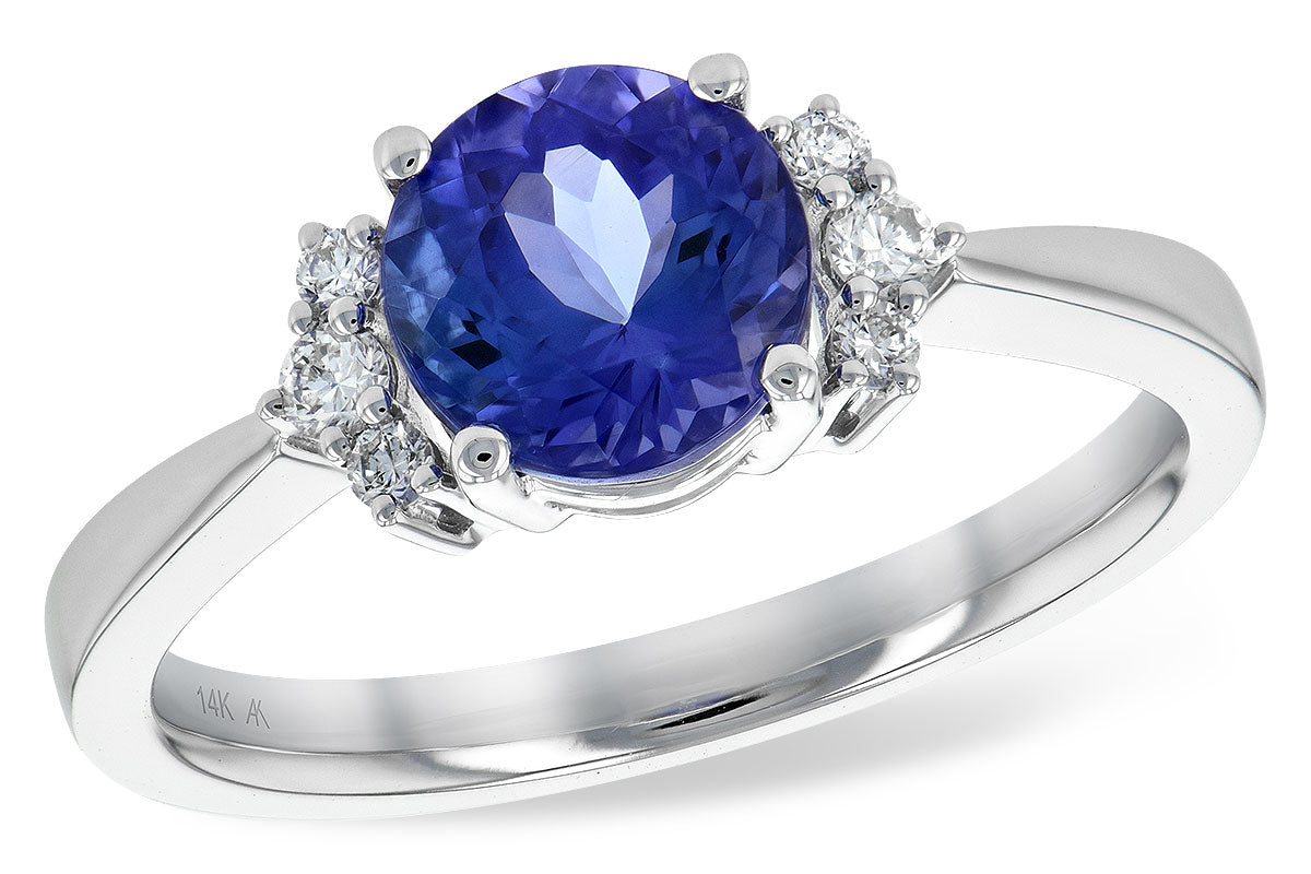 Allison Kaufman Tanzanite & Diamond Ring in 14K White Gold, 1.66 ctw