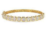 Allison Kaufman Baguette Diamond Bangle Bracelet in 14K Yellow Gold, 1.00 ctw