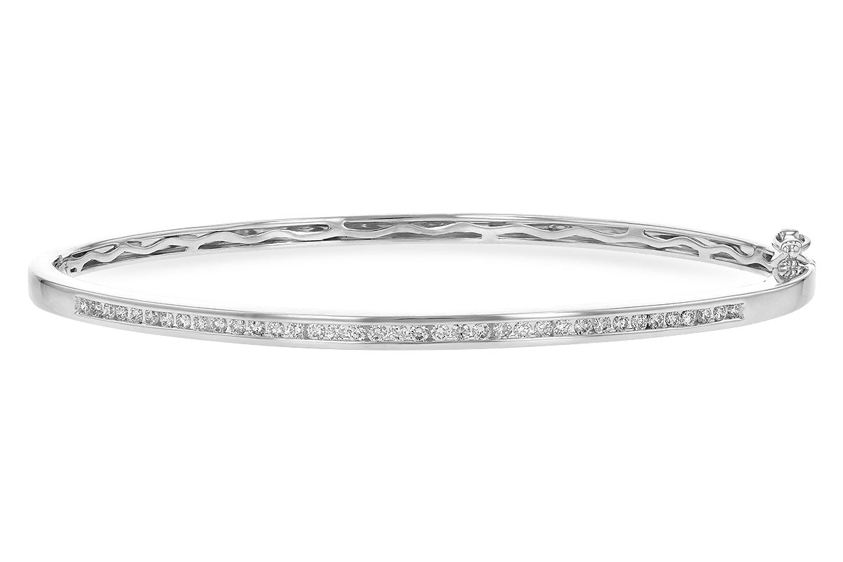 Allison Kaufman Diamond Bangle Bracelet in 14K White Gold, 0.50 ctw (BR80-50)