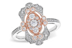 Allison Kaufman Diamond Ring in 14K Rose & White Gold, 0.50 ctw (D5854)