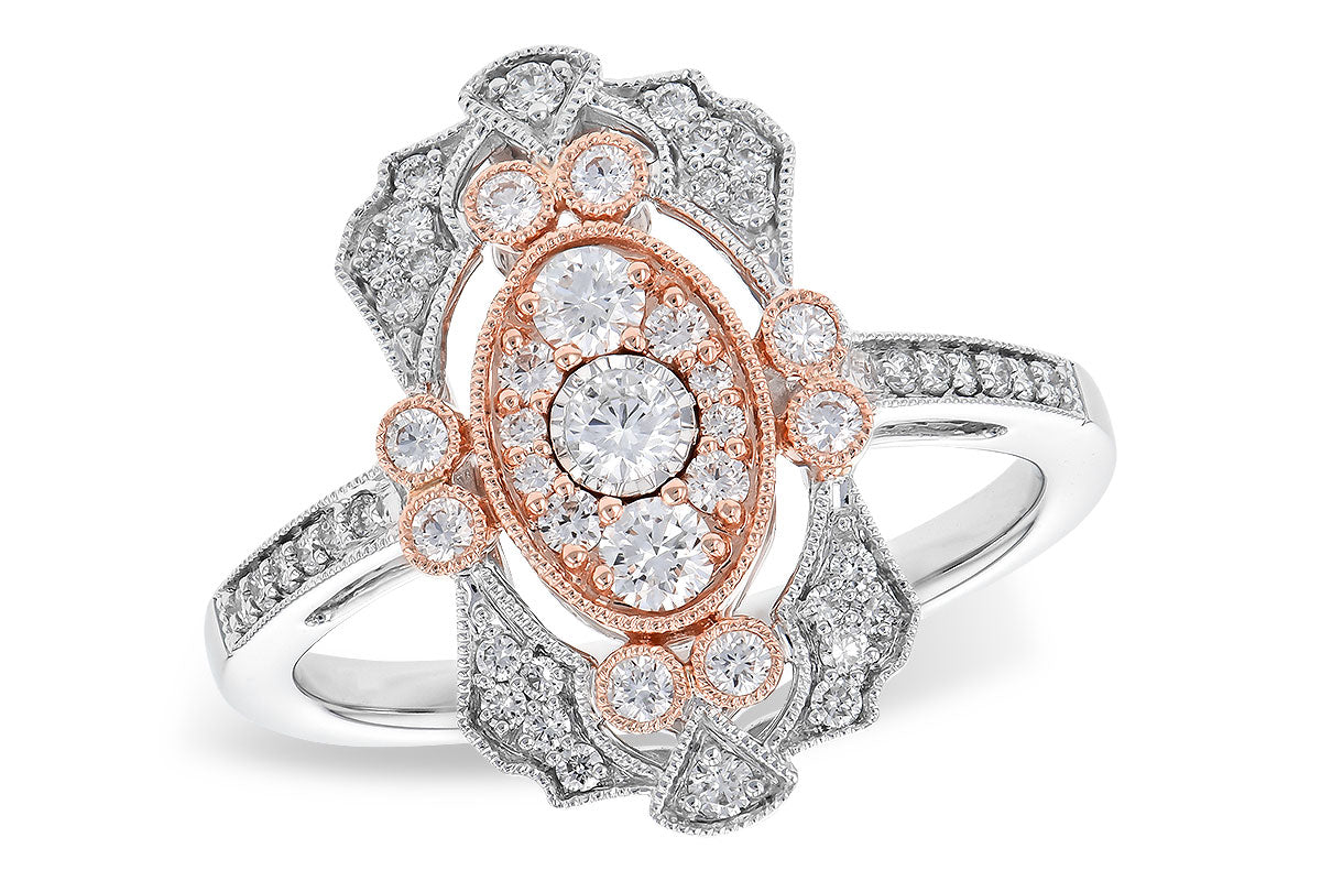 Allison Kaufman Diamond Ring in 14K Rose & White Gold, 0.50 ctw (D5854)