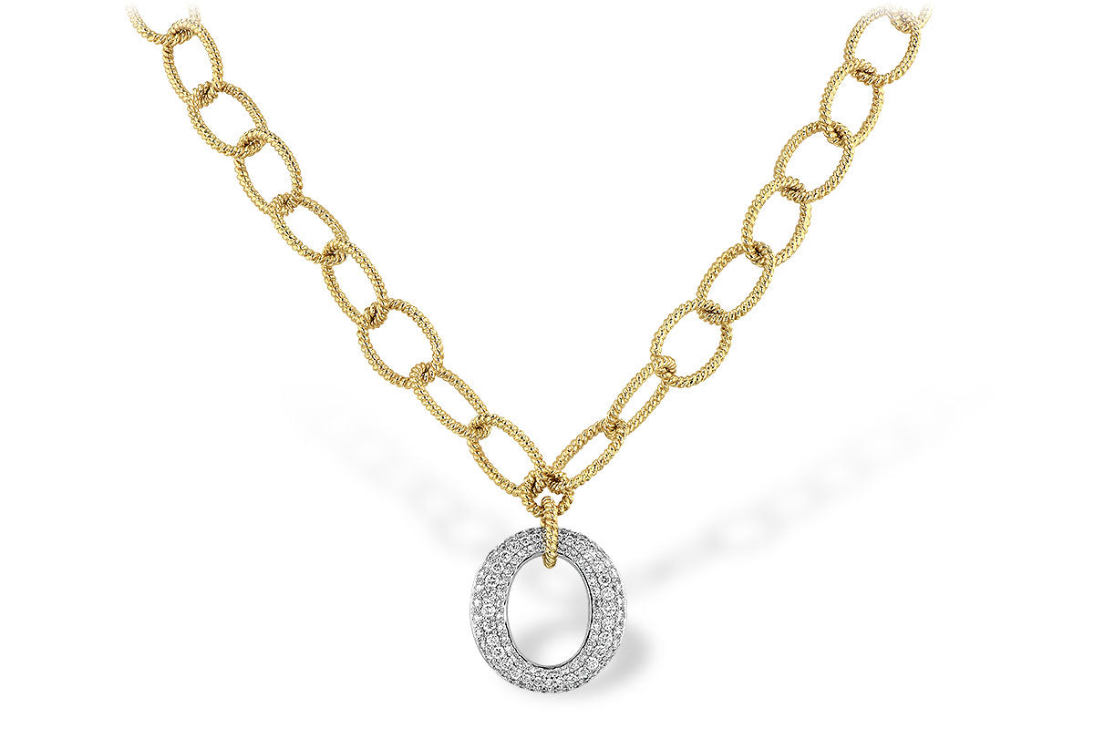 Allison Kaufman Diamond Necklace in 14K Yellow & White Gold, 1.02 ctw