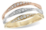 Allison Kaufman Diamond Ring in 14K Tri-Tone Gold, 0.25 ctw