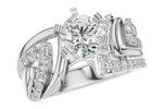 Allison Kaufman Diamond Engagement Ring Semi-Mount in 14K White Gold, 0.45 ctw