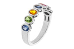 Allison Kaufman Sapphire Wedding Band in 14K White Gold, 1.54 ctw, alternate view