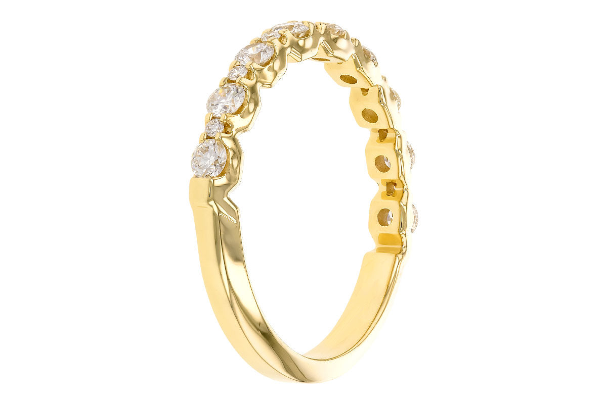 Allison Kaufman Diamond Wedding Band in 14K Yellow Gold, 0.50 ctw (W2573), alternate view
