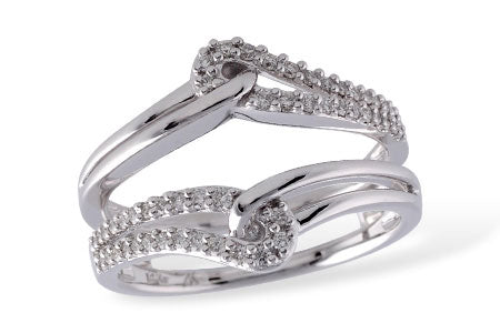 Allison Kaufman Diamond Ring Guard in 14K White Gold, 0.24 ctw (W1937)
