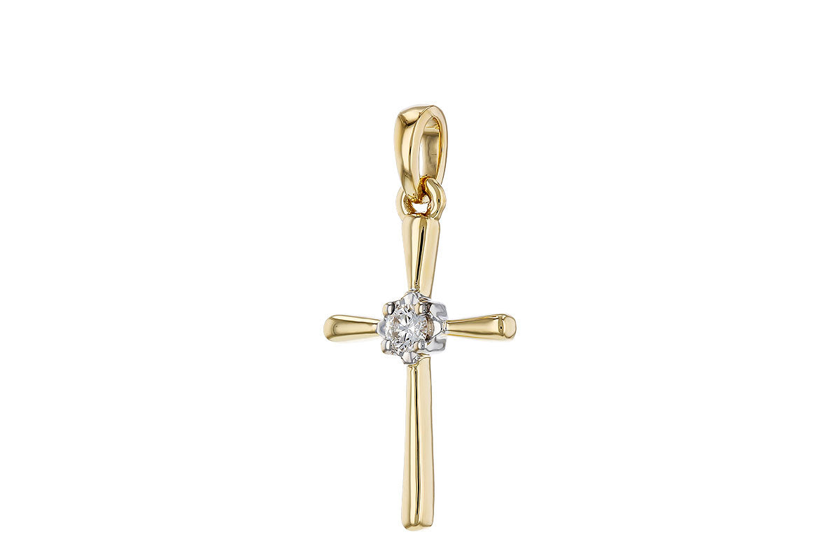 Allison Kaufman Diamond Pendant in 14K Yellow Gold, 0.05 ctw (P6545), alternate view