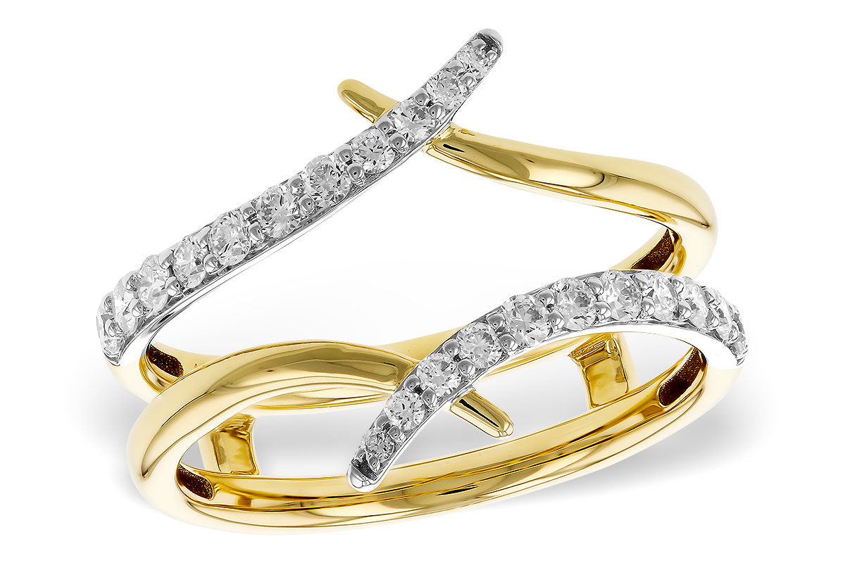 Allison Kaufman Diamond Ring Guard in 14K Yellow & White Gold, 0.40 ctw