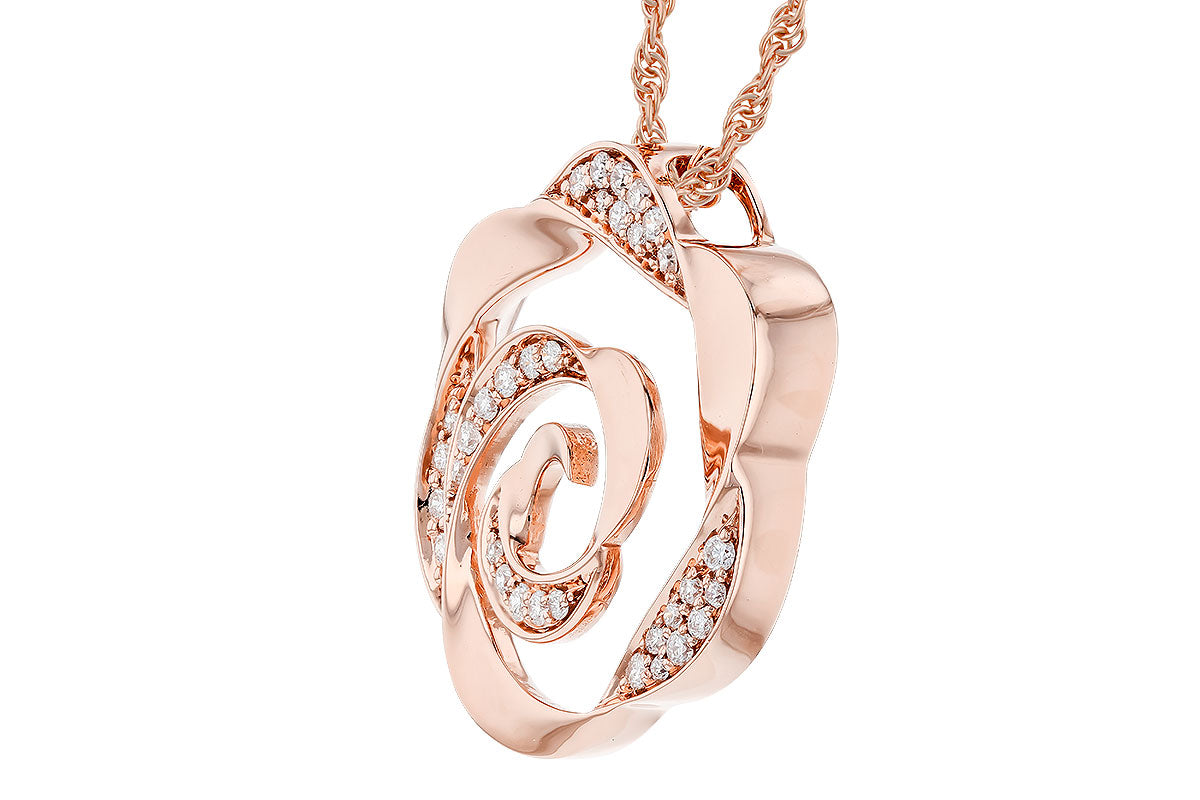 Allison Kaufman Diamond Necklace in 14K Rose Gold, 0.20 ctw (N8399), alternate view