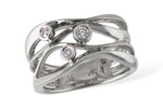 Allison Kaufman Diamond Wedding Band in 14K White Gold, 0.14 ctw (W1789)