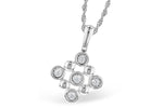 Allison Kaufman Diamond Necklace in 14K White Gold, 0.14 ctw (N8207)