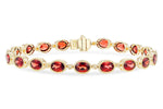 Allison Kaufman Garnet & Diamond Bracelet in 14K Yellow Gold, 9.26 ctw