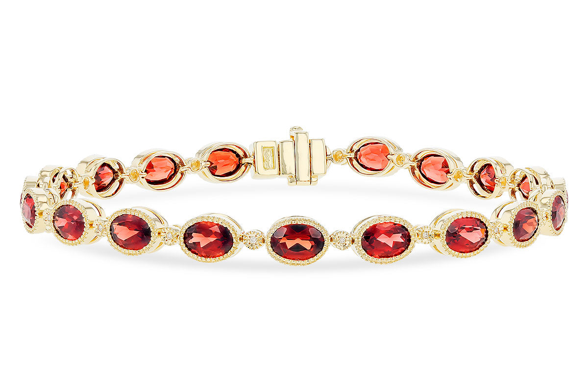 Allison Kaufman Garnet & Diamond Bracelet in 14K Yellow Gold, 9.26 ctw