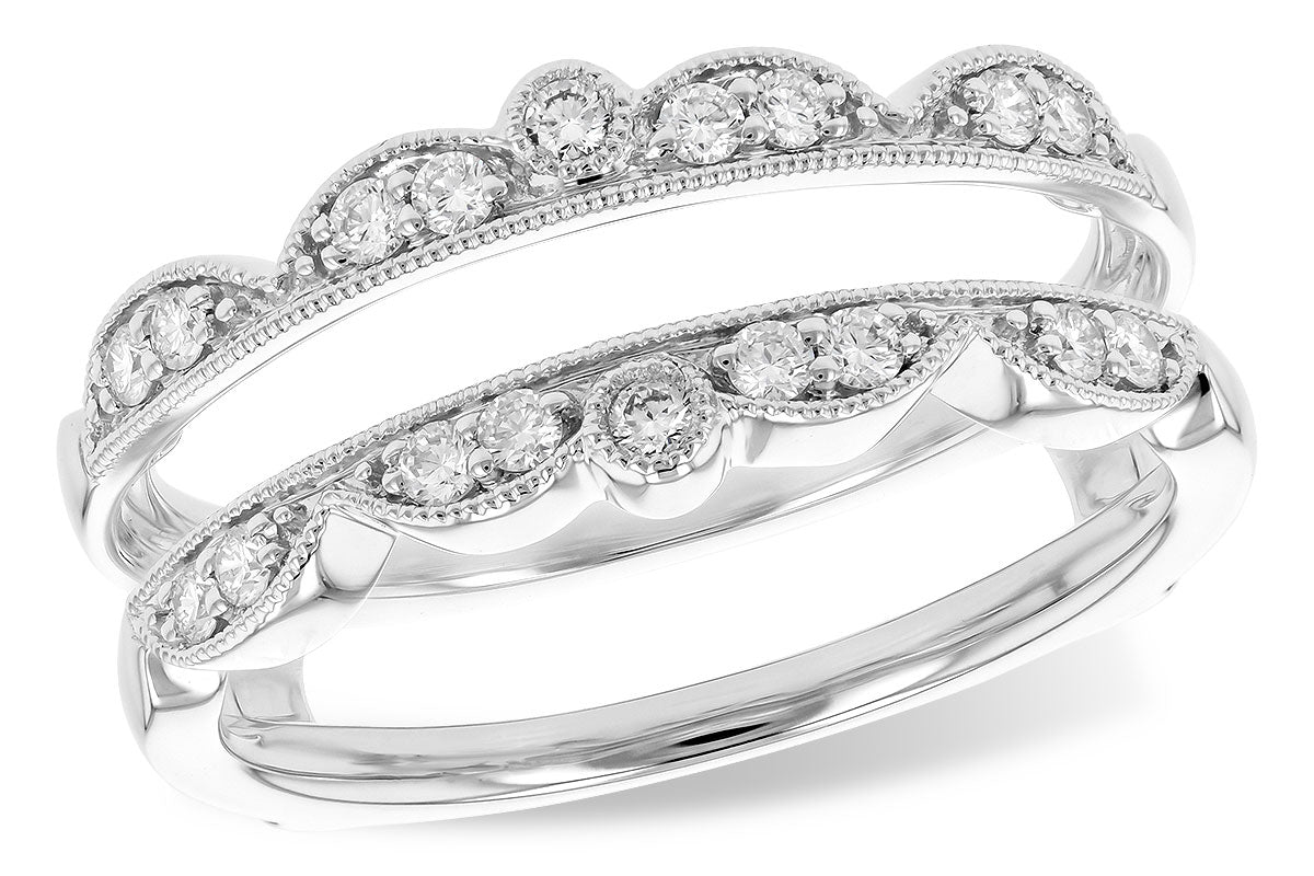 Allison Kaufman Diamond Ring Guard in 14K White Gold, 0.24 ctw (W2381)