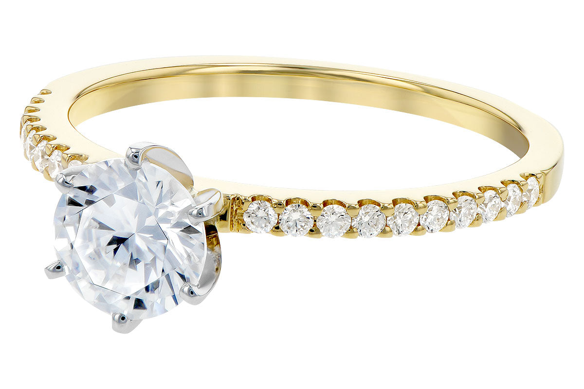Allison Kaufman Diamond Engagement Ring Semi-Mount in 14K Yellow Gold, 0.16 ctw (L7615), alternate view