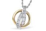 Allison Kaufman Diamond Necklace in 14K Yellow & White Gold, 0.25 ctw (N8233)