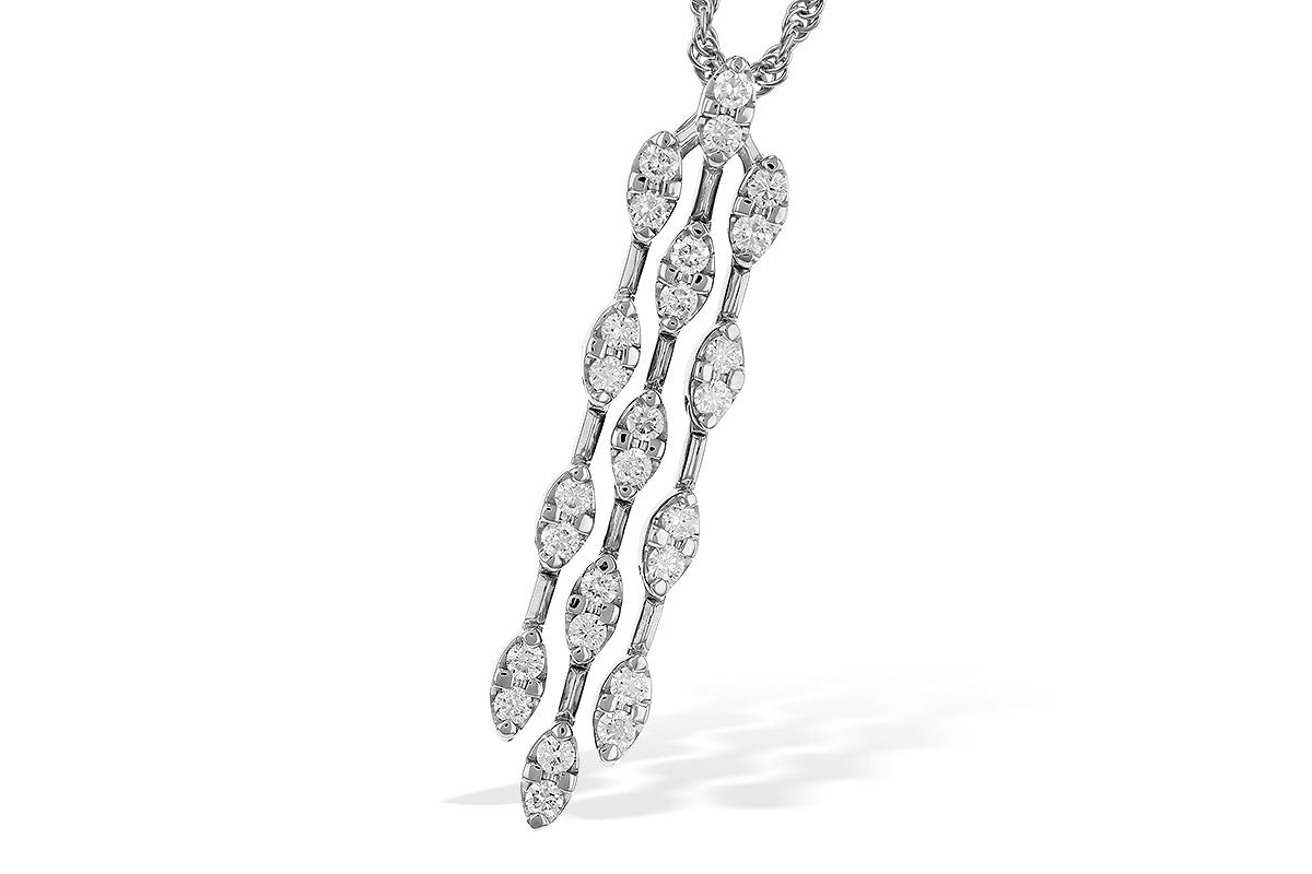 Allison Kaufman Diamond Necklace in 14K White Gold, 0.48 ctw