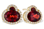 Allison Kaufman Garnet & Diamond Earrings in 14K Yellow Gold, 3.06 ctw