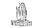 Allison Kaufman Diamond Earrings in 14K White Gold, 1.00 ctw (ER800-1), alternate view
