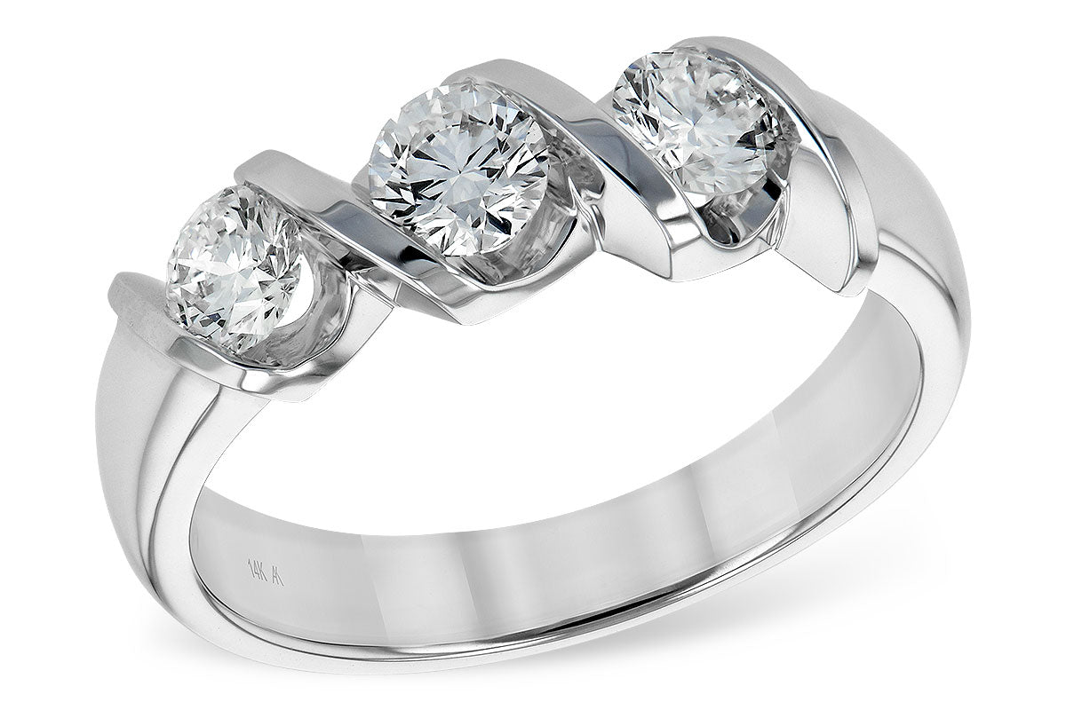 Allison Kaufman Diamond Wedding Band in 14K White Gold, 0.75 ctw (WR117-75)