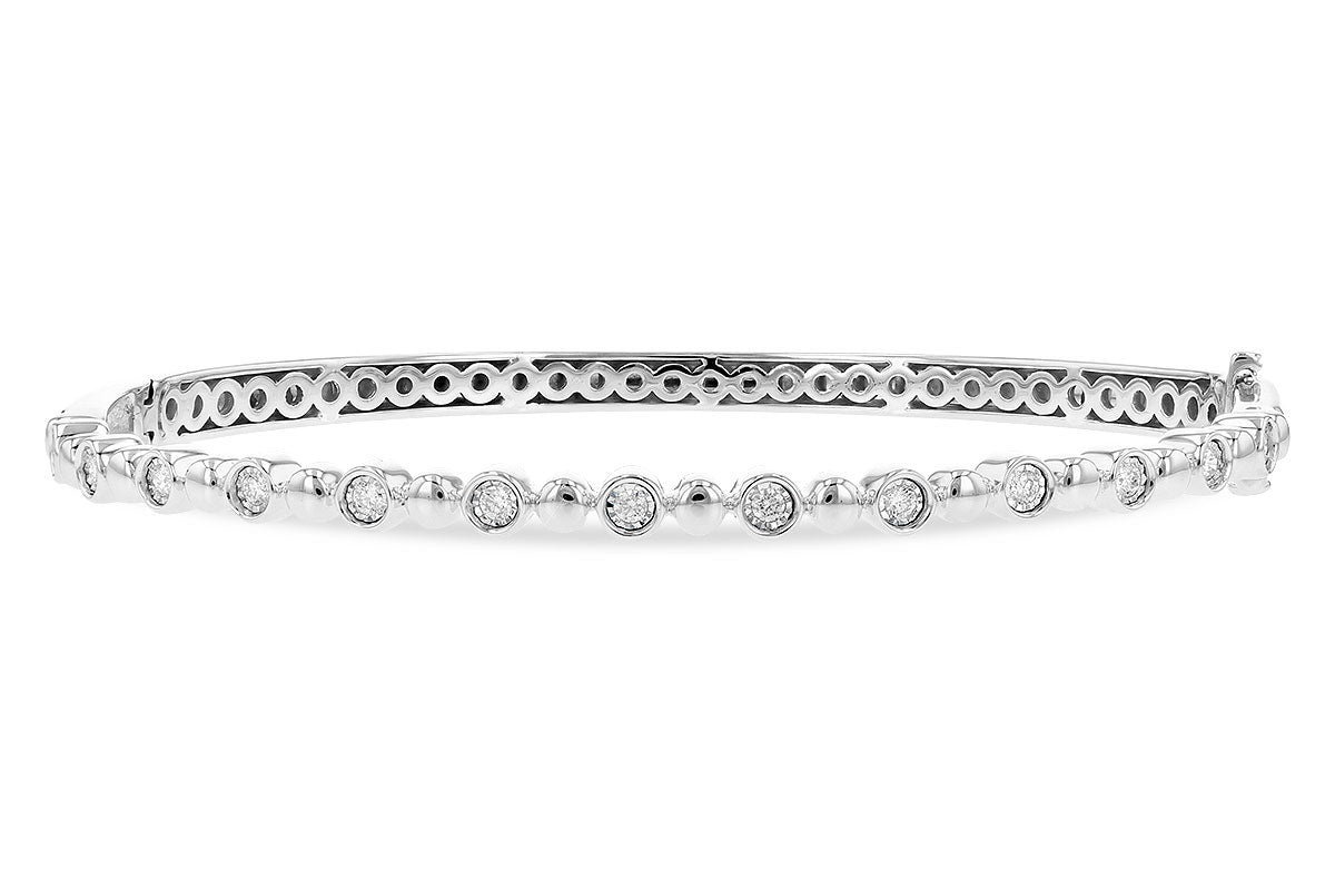 Allison Kaufman Diamond Bangle Bracelet in 14K White Gold, 0.25 ctw