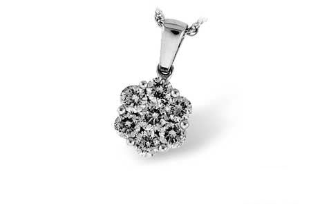 Allison Kaufman Diamond Necklace in 14K White Gold, 0.98 ctw (N7095)