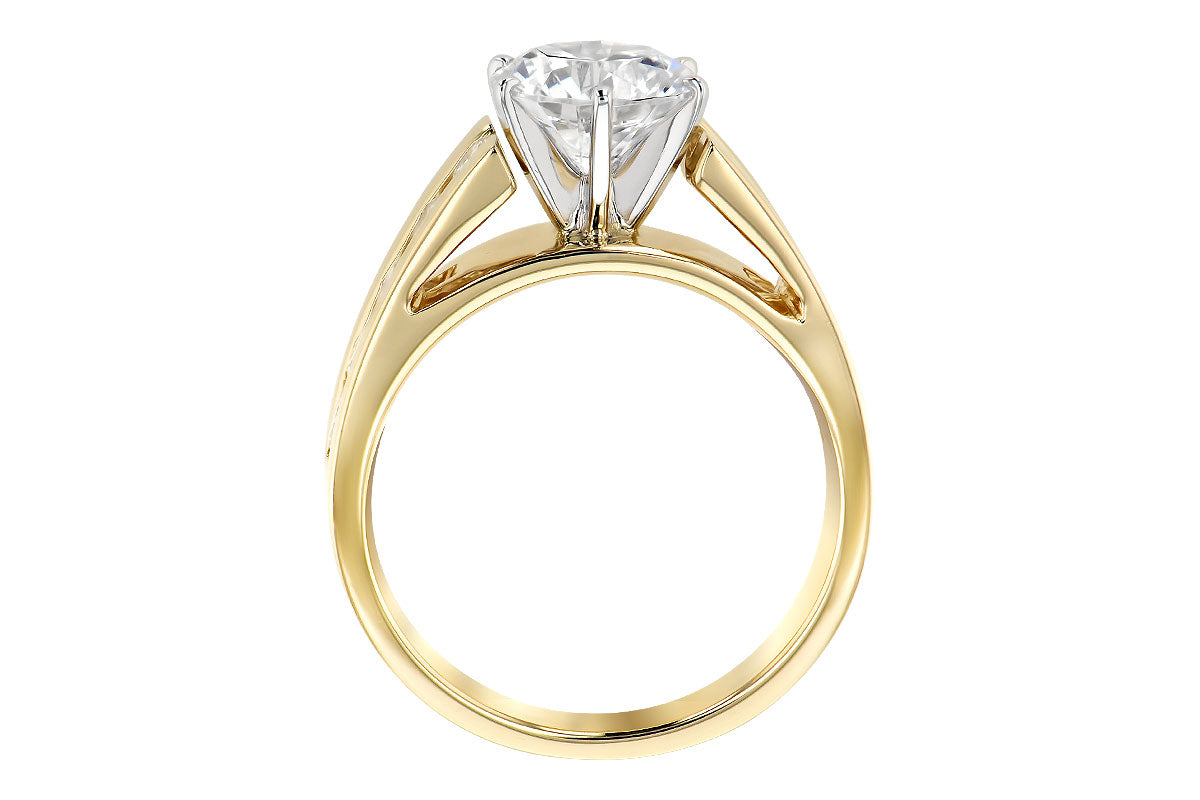 Allison Kaufman Diamond Engagement Ring Semi-Mount in 14K Yellow Gold, 0.76 ctw, alternate view