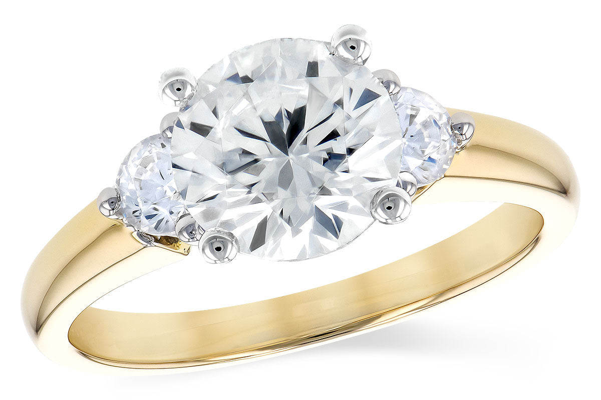 Allison Kaufman Diamond Engagement Ring Semi-Mount in 14K Yellow Gold, 0.36 ctw