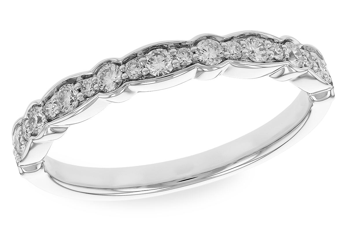 Allison Kaufman Diamond Wedding Band in 14K White Gold, 0.32 ctw (W2563)