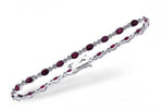 Allison Kaufman Ruby & Diamond Bracelet in 14K White Gold, 4.55 ctw
