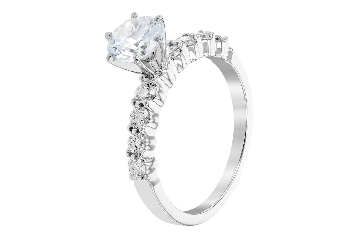 Allison Kaufman Diamond Engagement Ring Semi-Mount in 14K White Gold, 0.44 ctw (LR830-44), alternate view