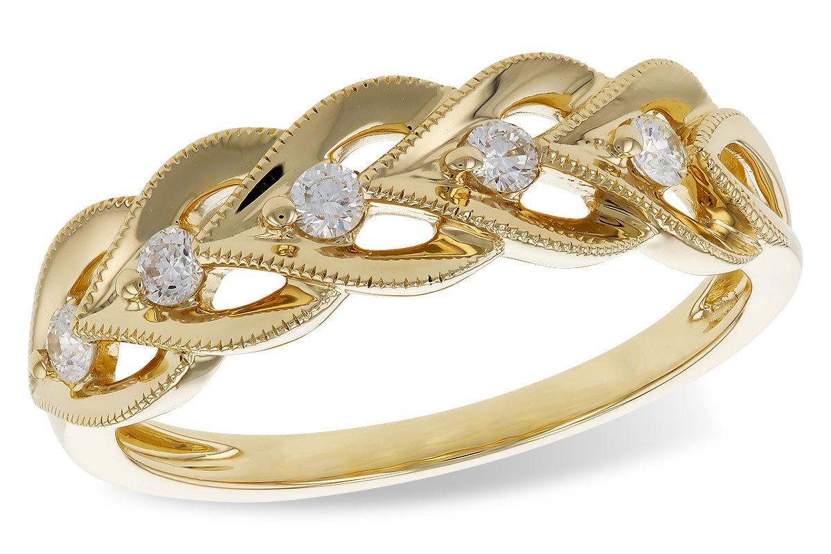 Allison Kaufman Diamond Wedding Band in 14K Yellow Gold, 0.16 ctw (W2625)