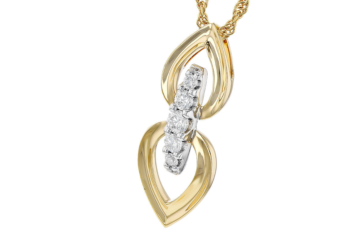 Allison Kaufman Diamond Necklace in 14K Yellow Gold, 0.22 ctw (N8230), alternate view