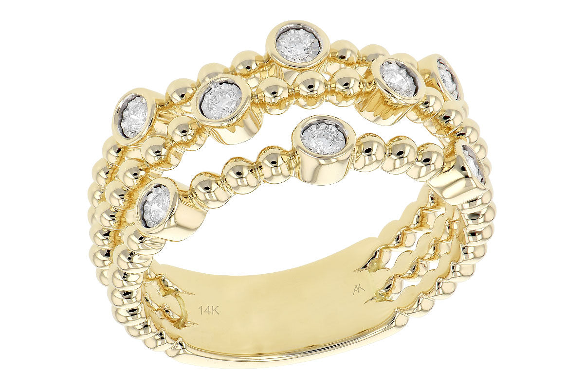 Allison Kaufman Diamond Wedding Band in 14K Yellow Gold, 0.12 ctw (W2406), alternate view