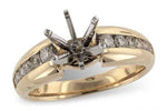Allison Kaufman Diamond Engagement Ring Semi-Mount in 14K Yellow Gold, 0.46 ctw
