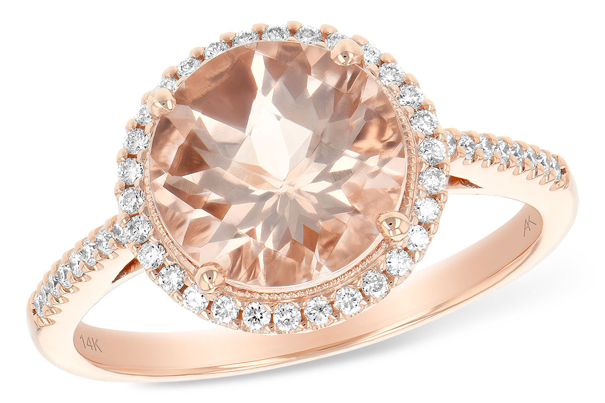 Allison Kaufman Morganite & Diamond Ring in 14K Rose Gold, 2.30 ctw