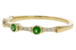 Allison Kaufman Emerald & Diamond Wedding Band in 14K Yellow Gold, 0.20 ctw (W2629), alternate view