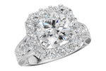 Allison Kaufman Diamond Engagement Ring Semi-Mount in 14K White Gold, 1.30 ctw