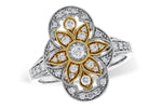 Allison Kaufman Diamond Ring in 14K Yellow & White Gold, 0.40 ctw