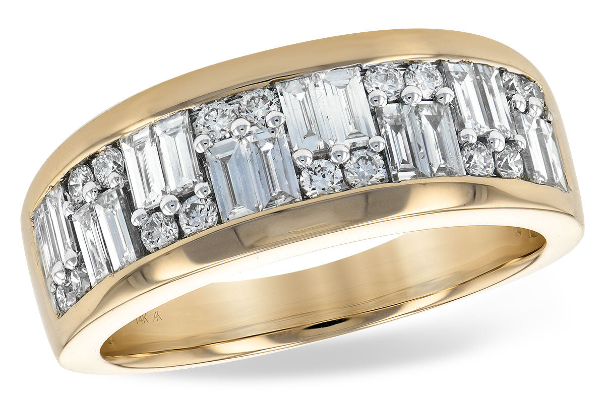 Allison Kaufman Baguette Diamond Wedding Band in 14K Yellow Gold, 1.00 ctw