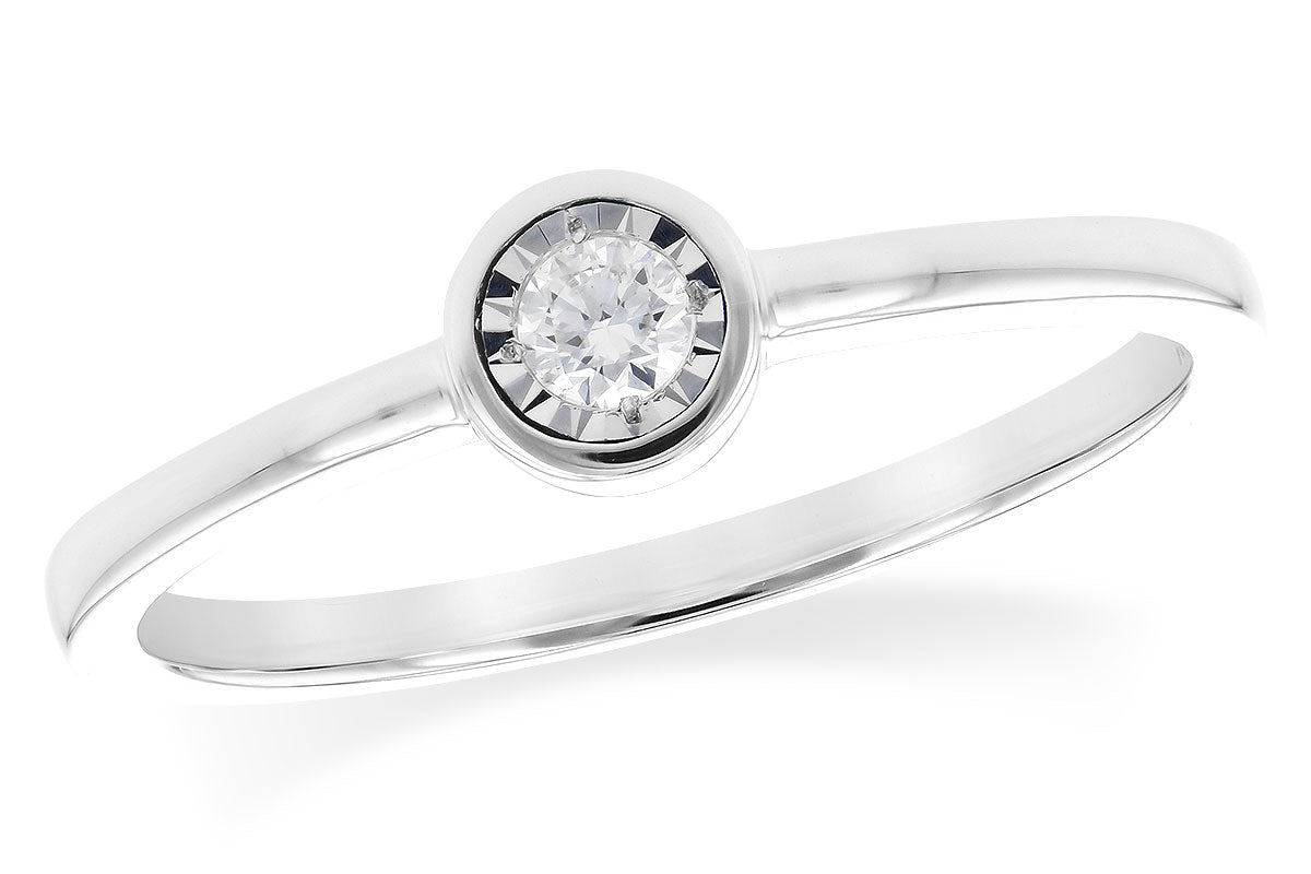 Allison Kaufman Diamond Ring in 14K White Gold, 0.08 ctw (DR60-08)