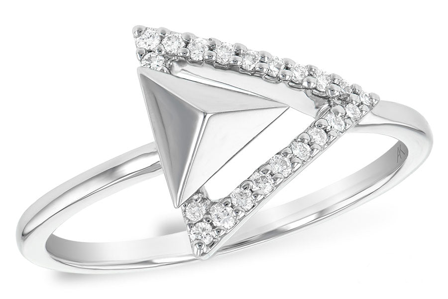 Allison Kaufman Diamond Ring in 14K White Gold, 0.11 ctw
